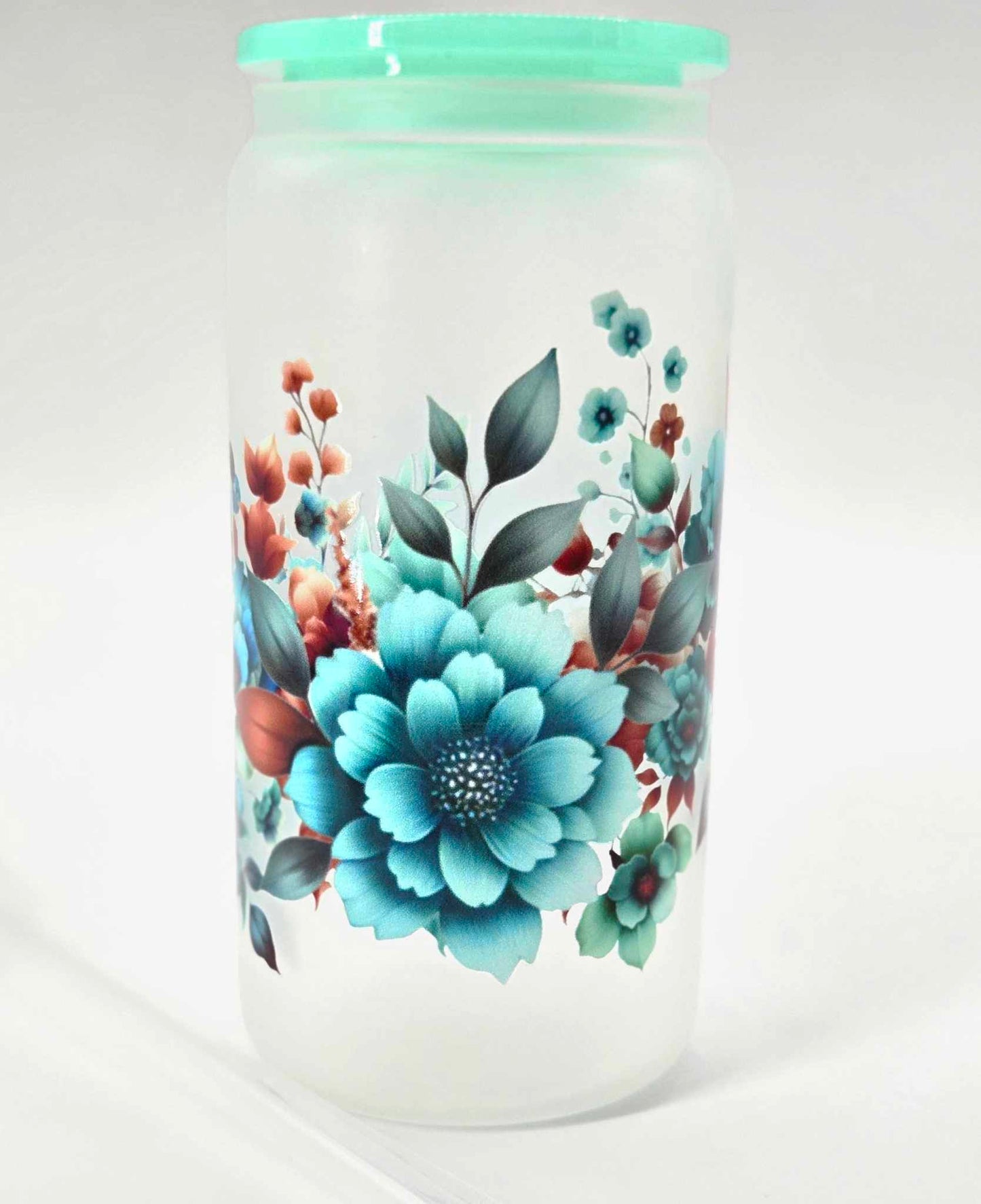 Rustic Bloom Glass Tumbler
