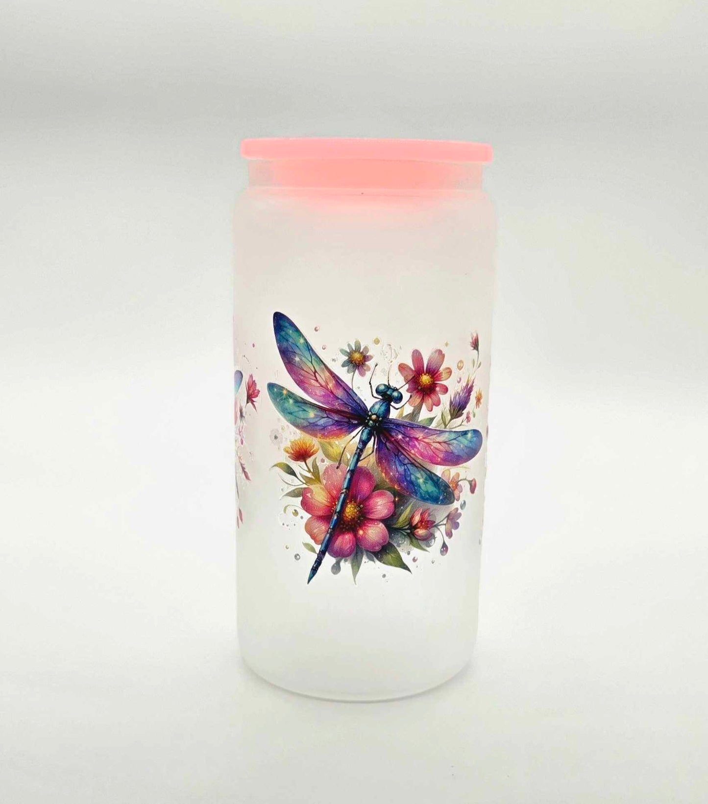 Whimsy Wings Dragonfly Glass Tumbler