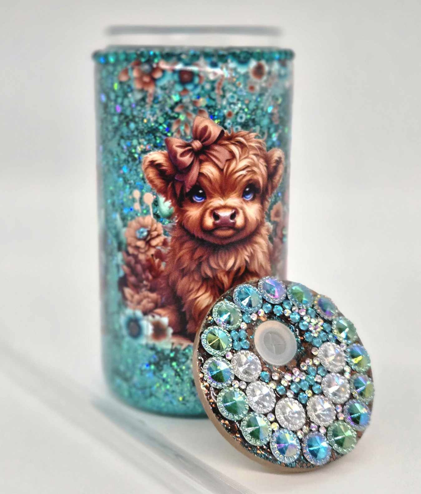 Sparkle Moo Snowglobe Sipper