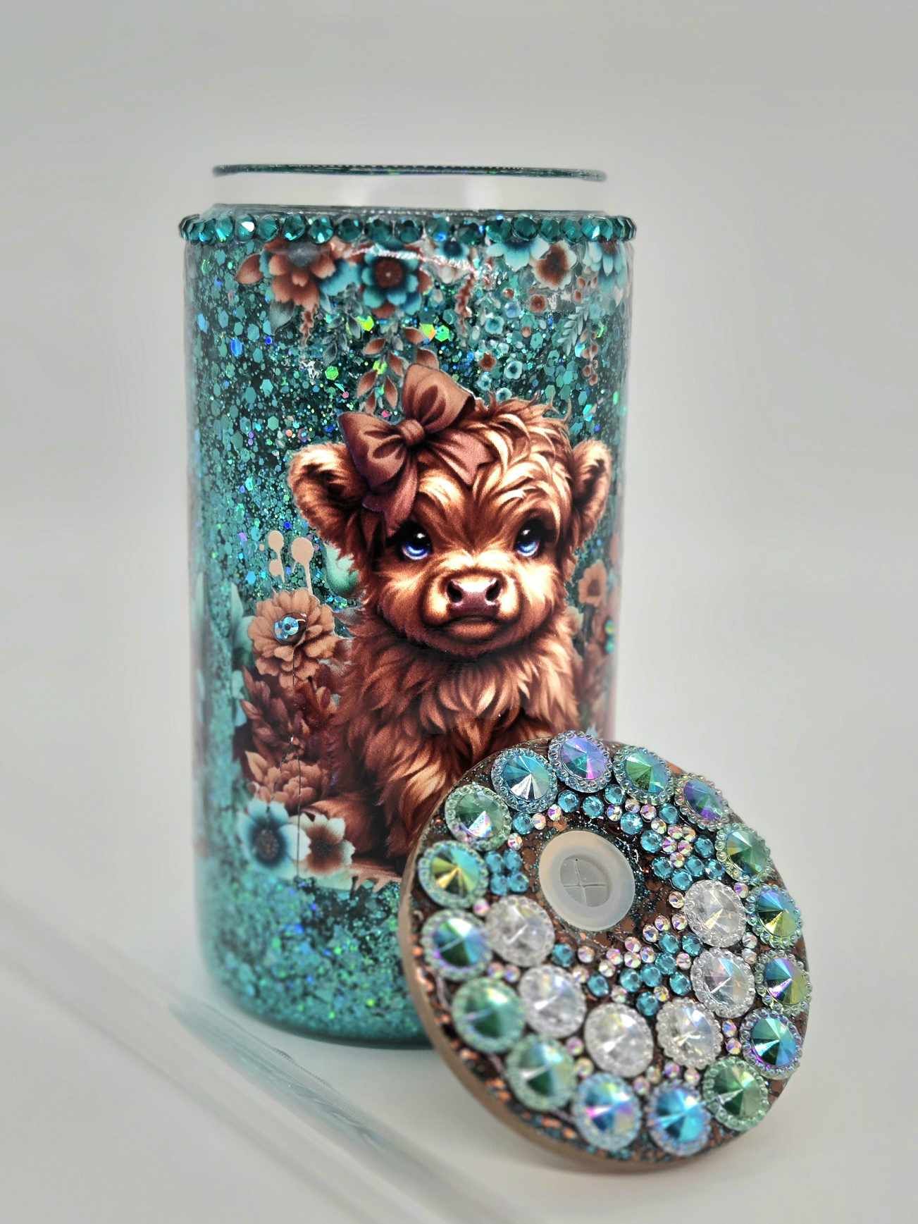 Sparkle Moo Snowglobe Sipper