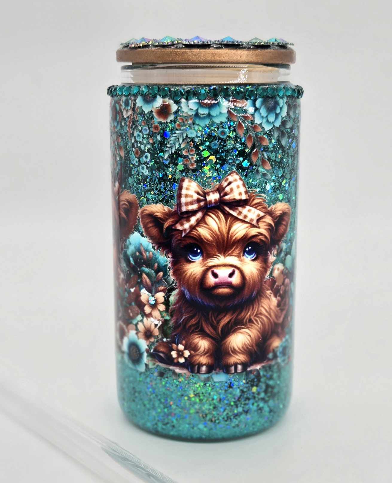 Sparkle Moo Snowglobe Sipper