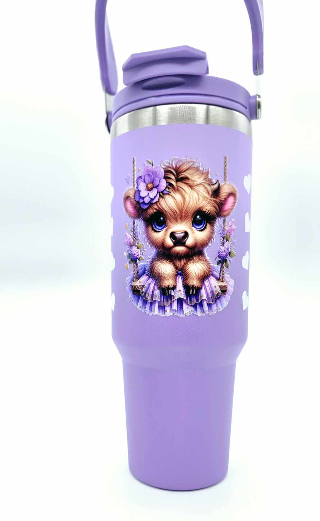 Lavender Moo-d Magic Tumbler – 40oz Stainless Steel with Handle