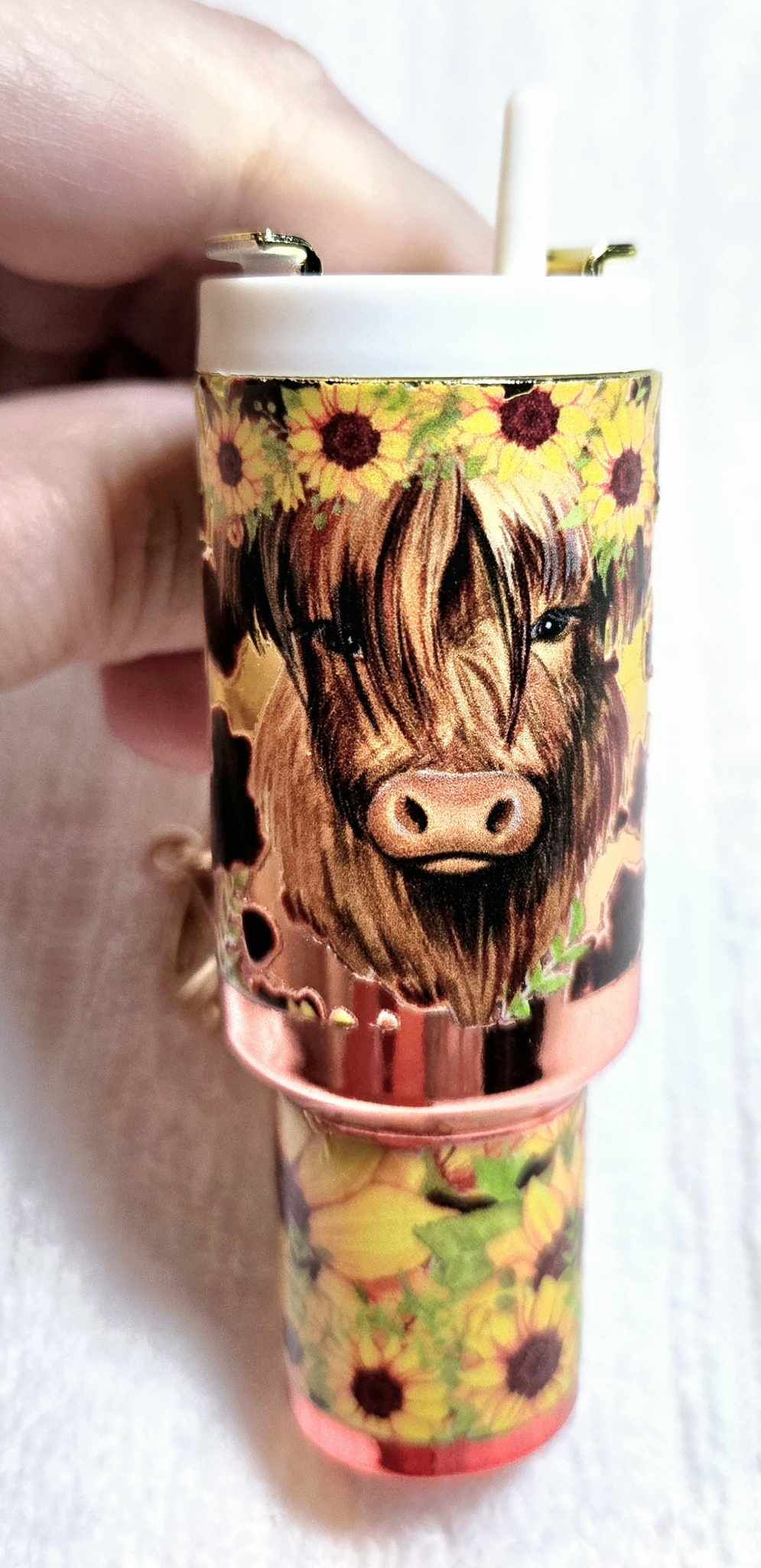 π» "Sunshine & Sass Highland Cow Mini Tumbler"