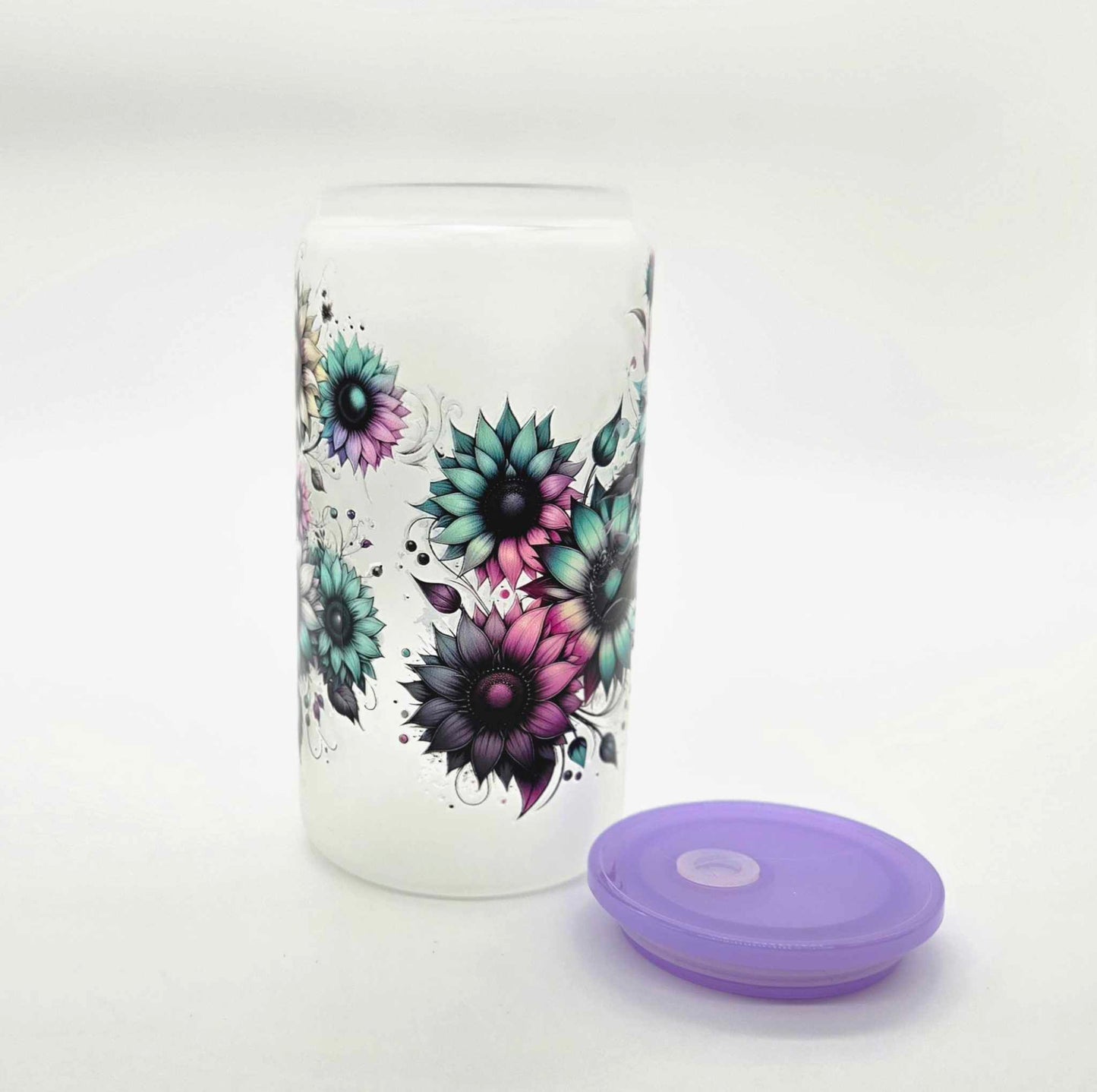 Mystic Bloom Sunflower Glass Tumbler