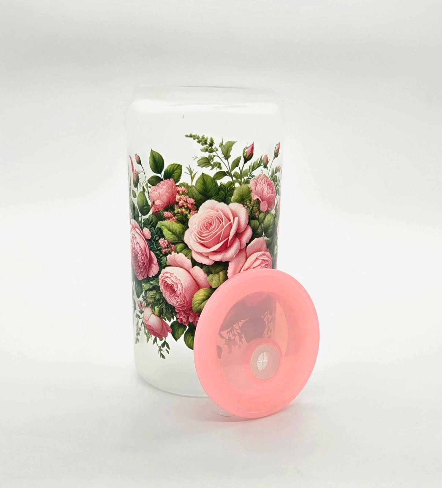 Blushing Rose Garden Glass Tumbler