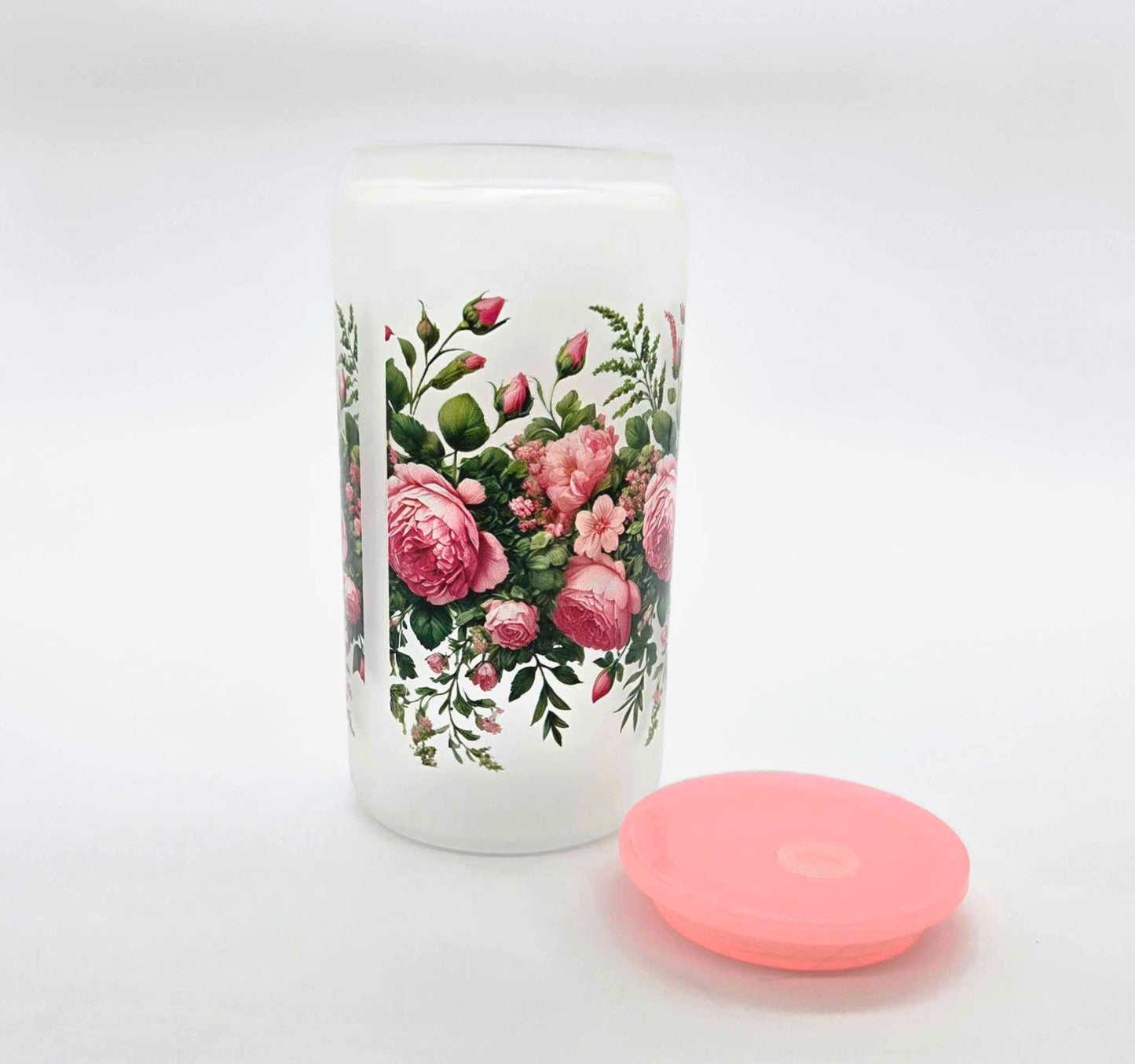 Blushing Rose Garden Glass Tumbler