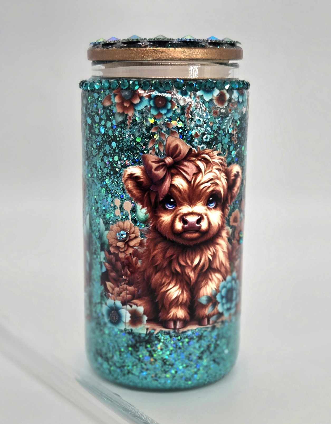 Sparkle Moo Snowglobe Sipper