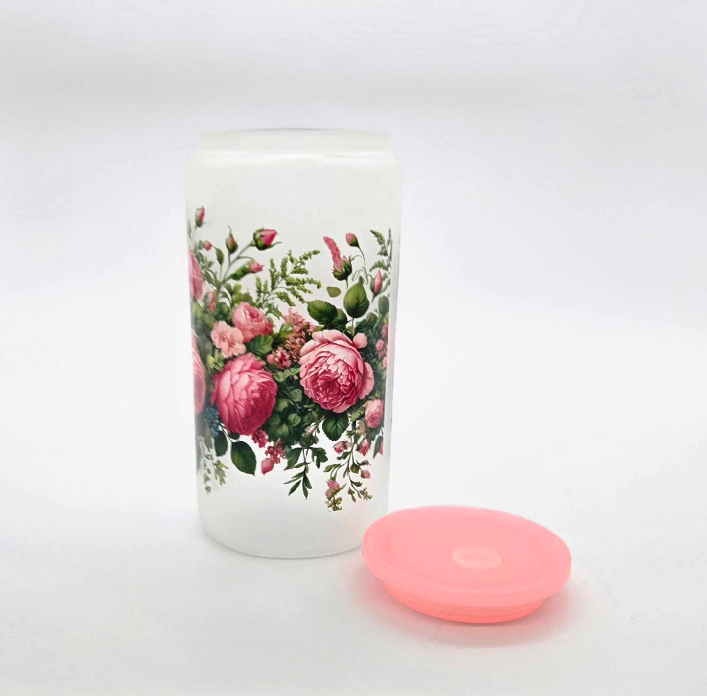 Blushing Rose Garden Glass Tumbler