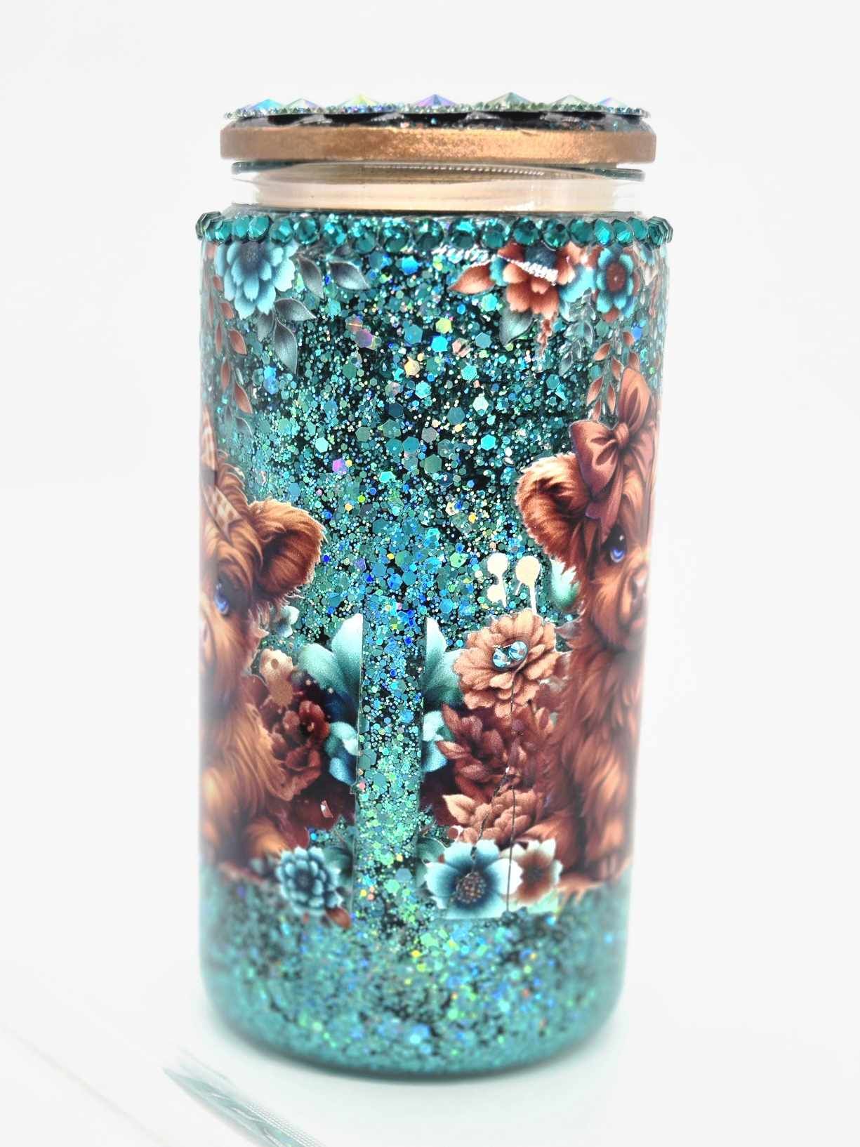 Sparkle Moo Snowglobe Sipper