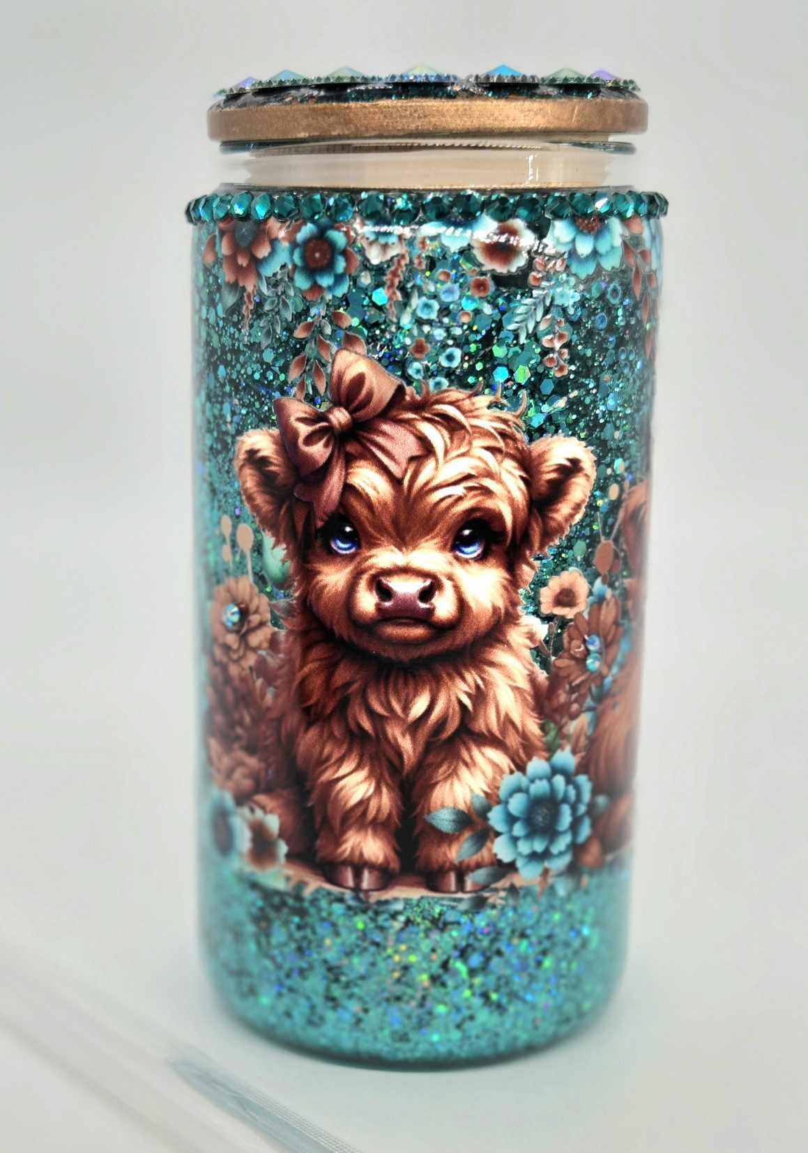 Sparkle Moo Snowglobe Sipper