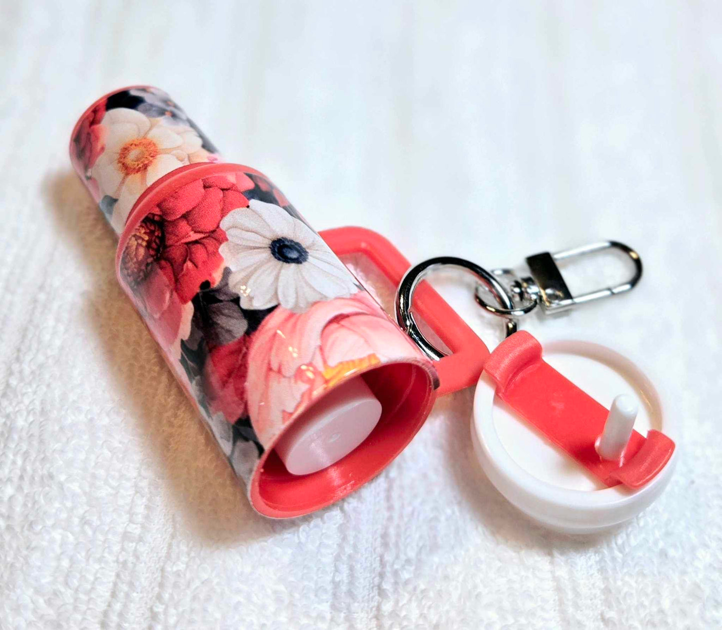 ๐ธ Blush Bloom Tumbler Keychain โ Garden Party Edition