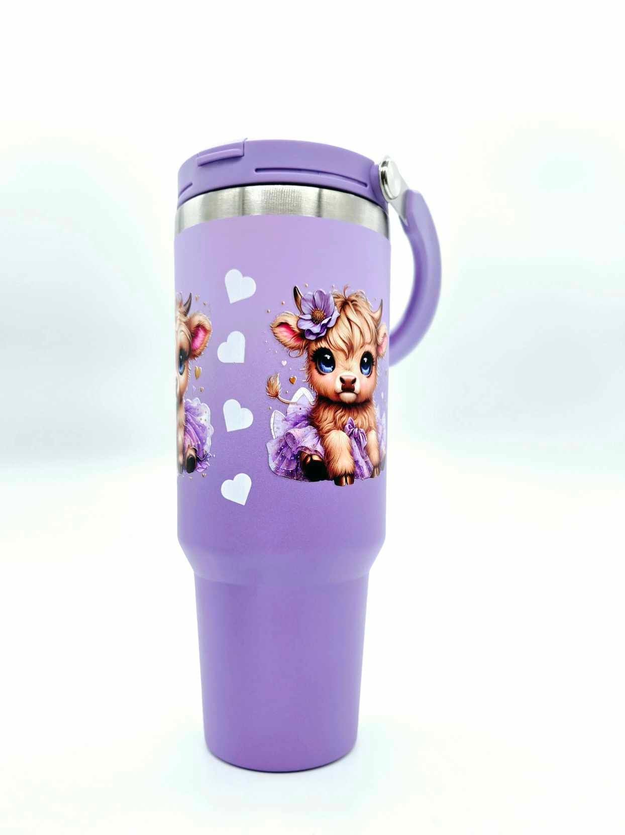 Lavender Moo-d Magic Tumbler – 40oz Stainless Steel with Handle