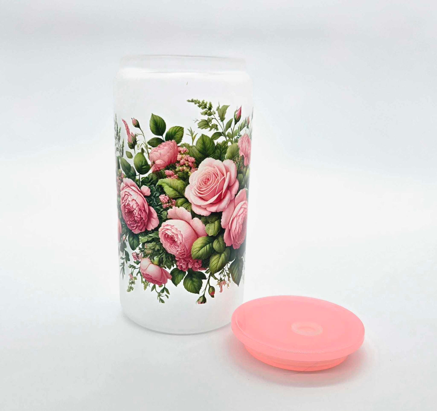 Blushing Rose Garden Glass Tumbler