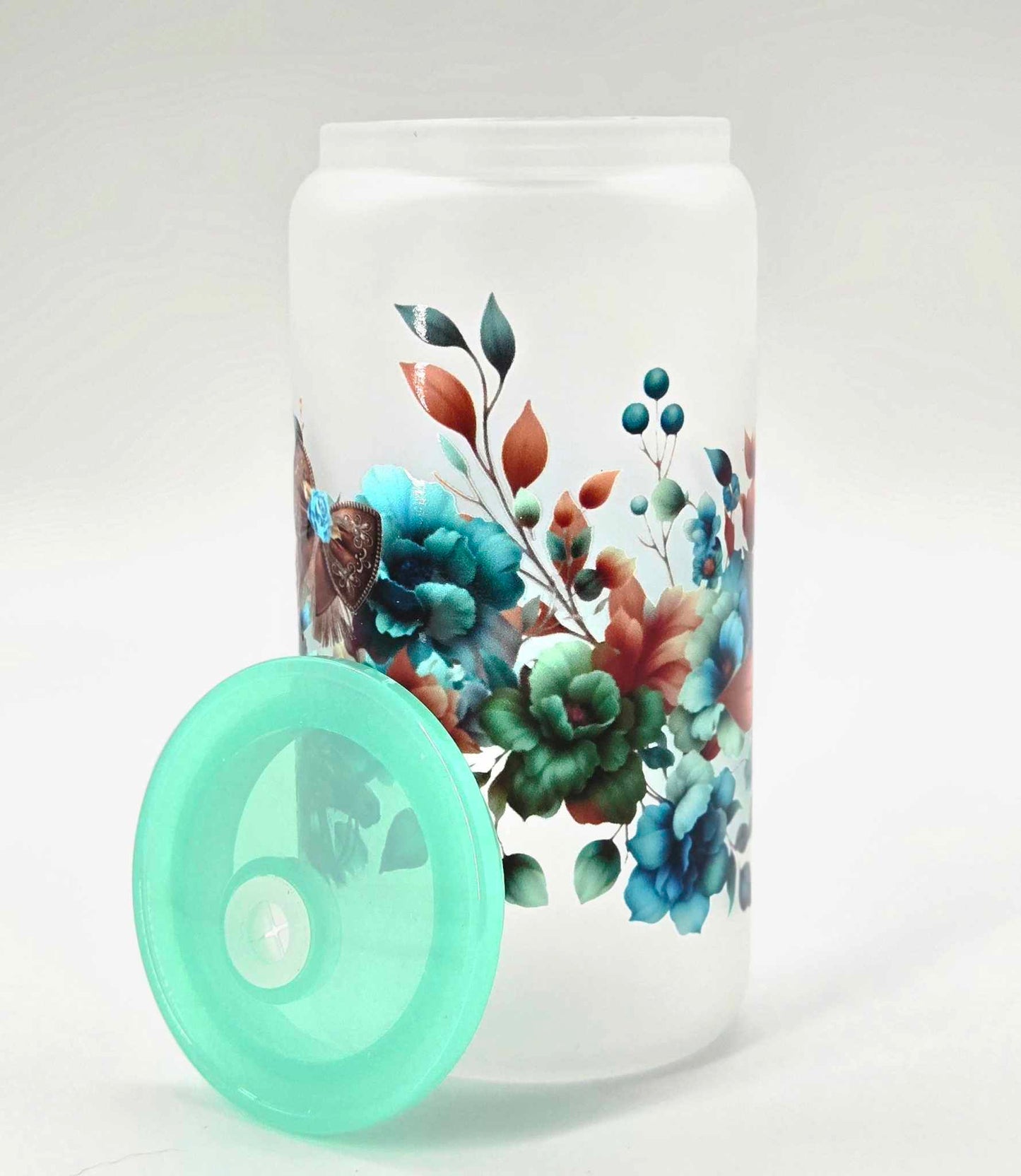 Rustic Bloom Glass Tumbler