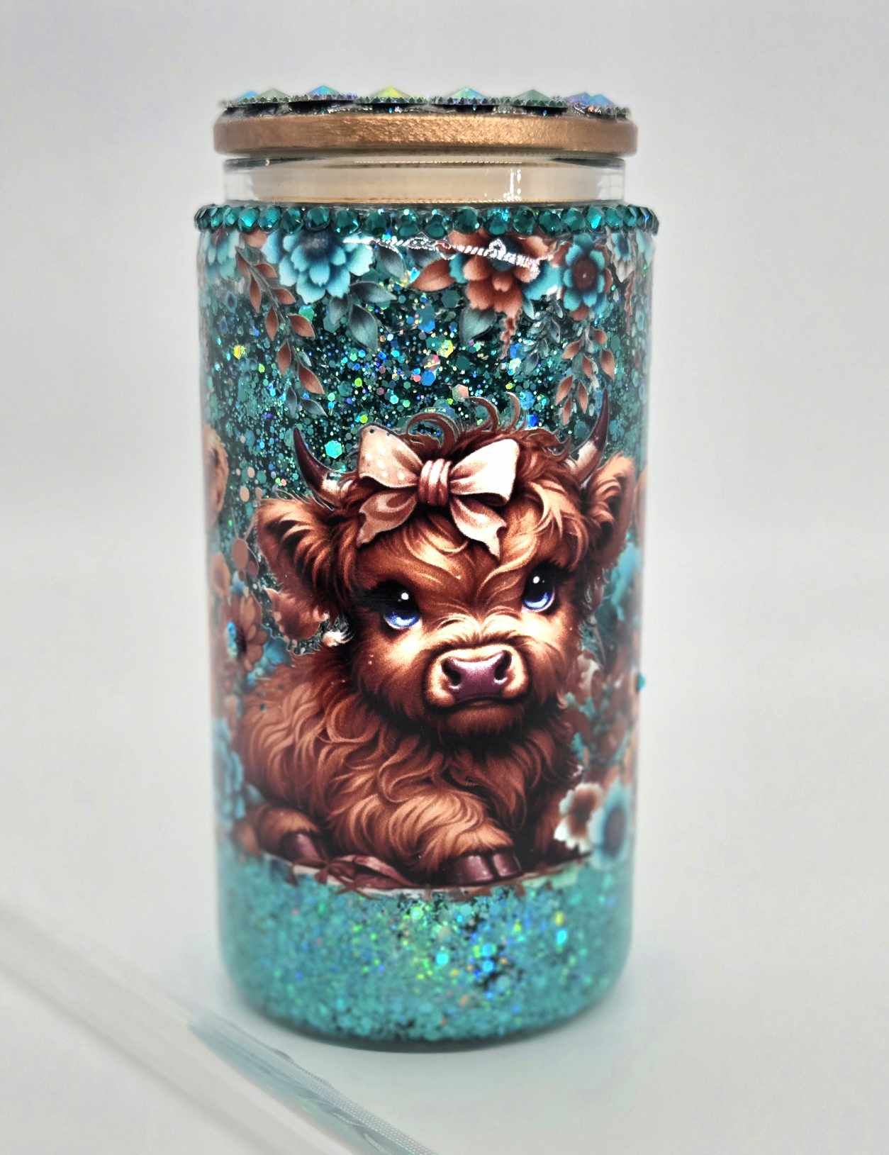 Sparkle Moo Snowglobe Sipper