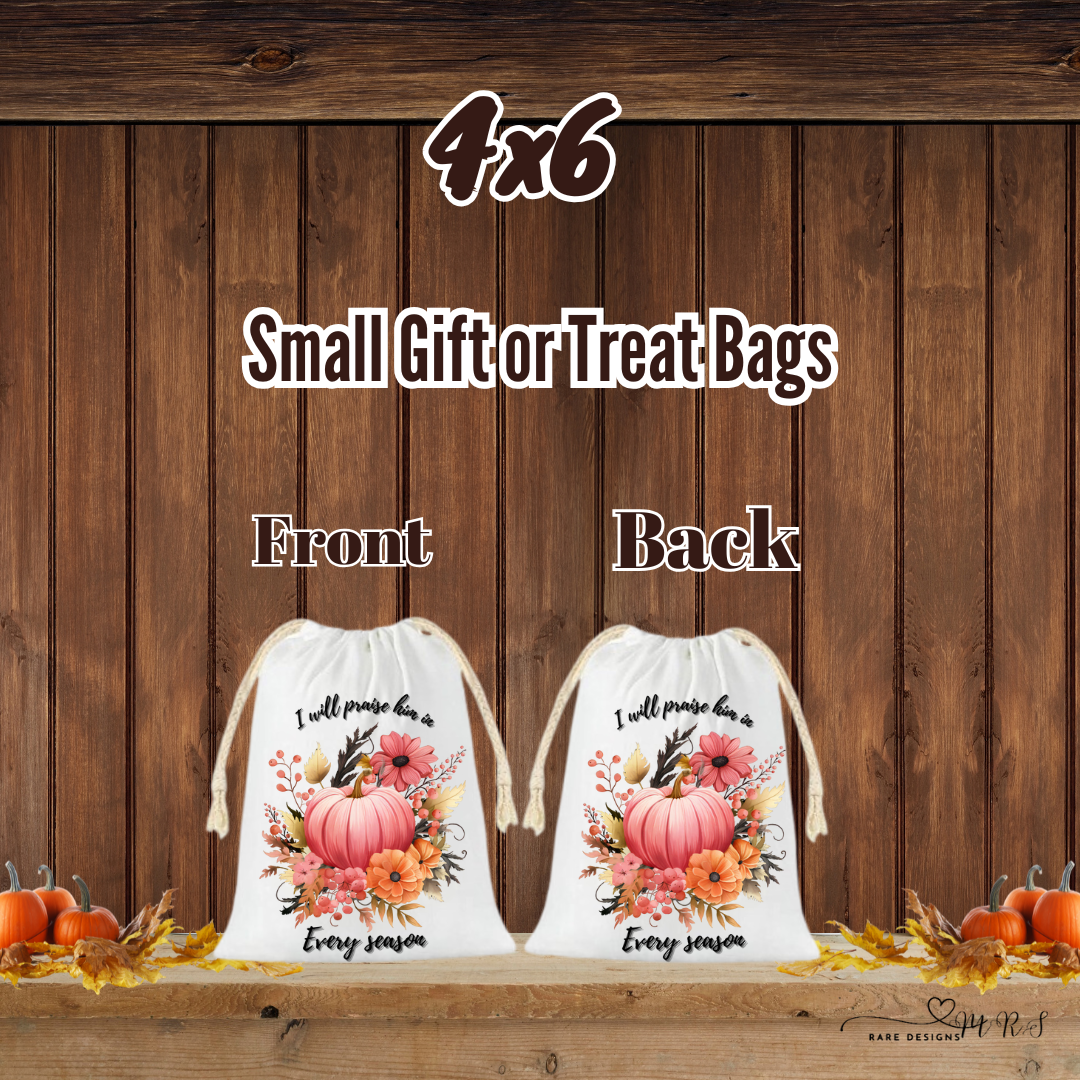 Praise in Every Season Pumpkin Gift & Treat Bags
