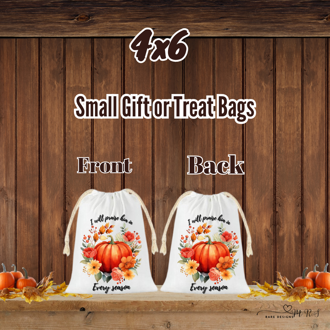 Praise in Every Season Pumpkin Gift & Treat Bags