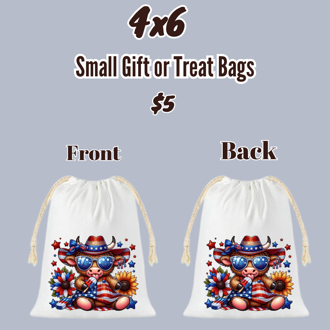 Stars & Stripes Highland Cow Gift Set