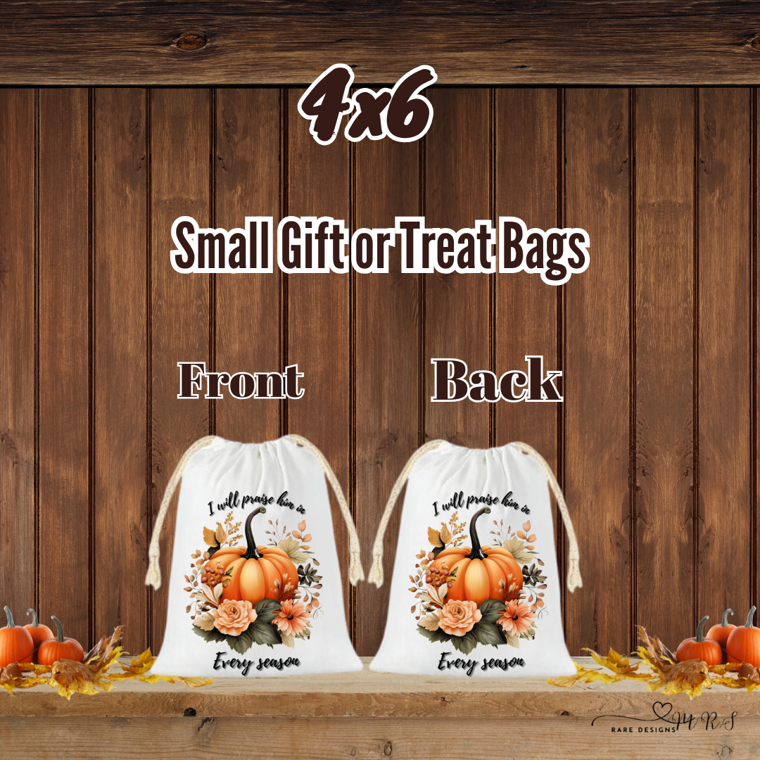Praise in Every Season Pumpkin Gift & Treat Bags