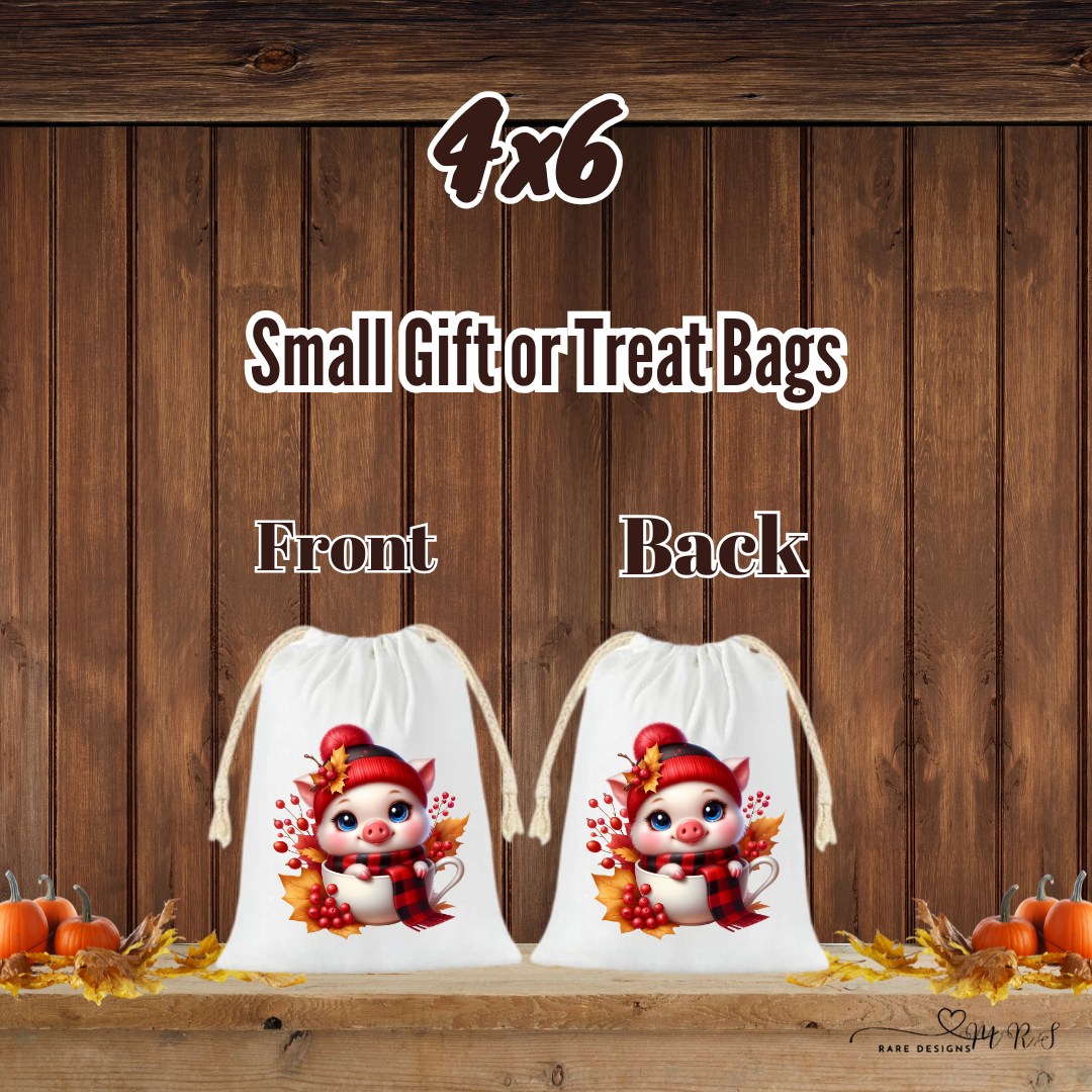 Fall Piggy Harvest Gift Bag Collection