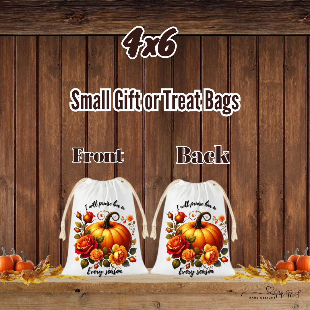Praise in Every Season Pumpkin Gift & Treat Bags