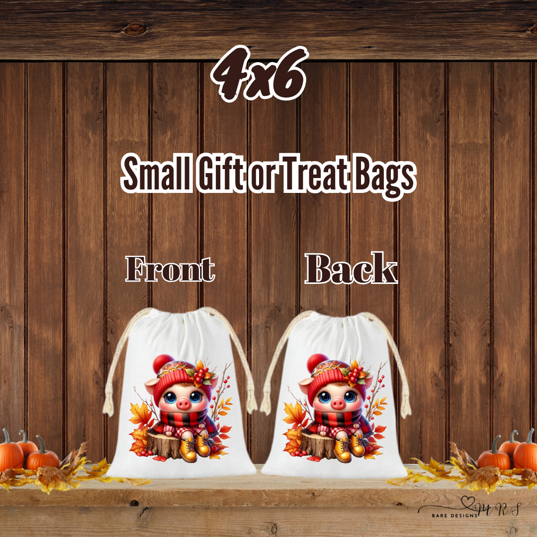 Fall Piggy Harvest Gift Bag Collection