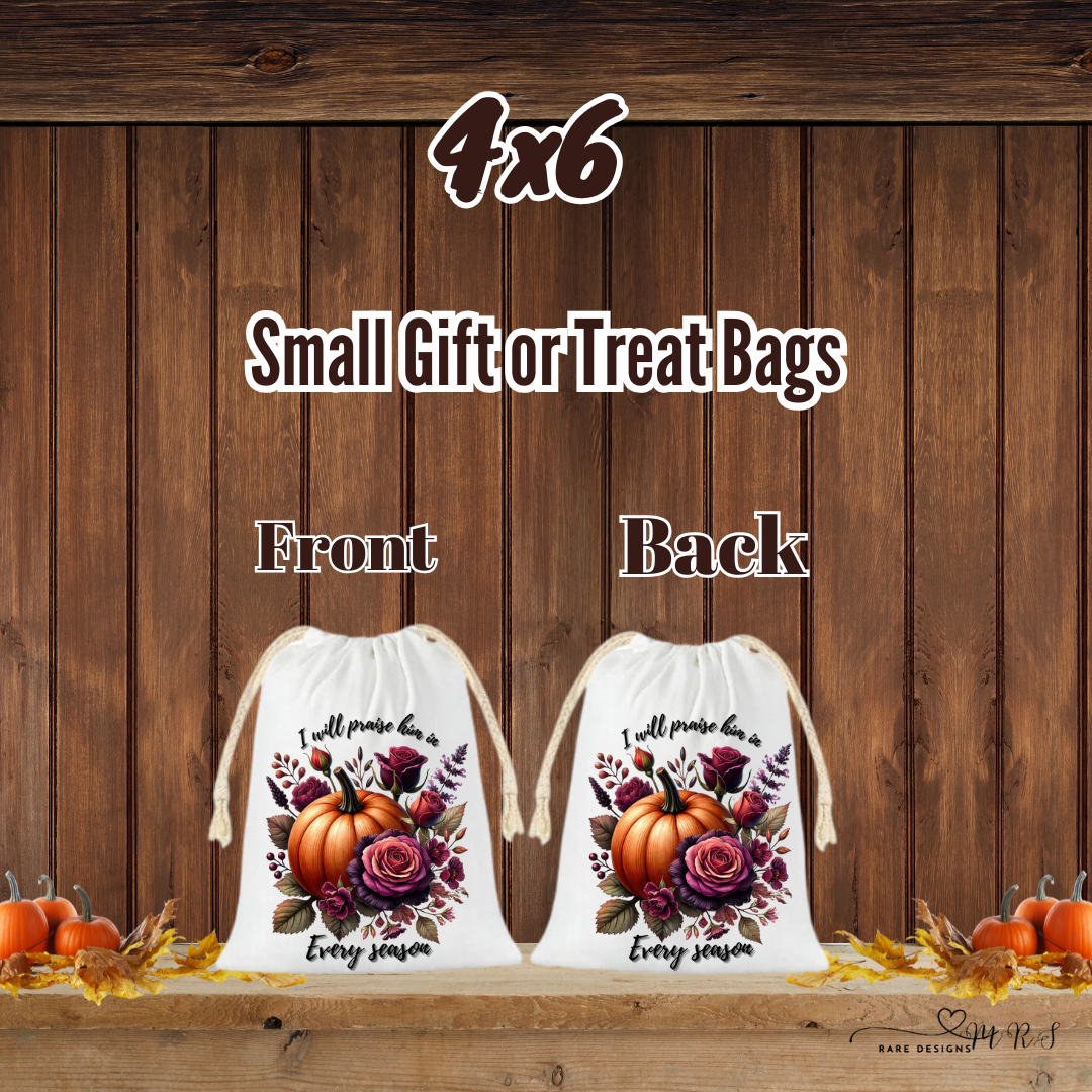 Praise in Every Season Pumpkin Gift & Treat Bags