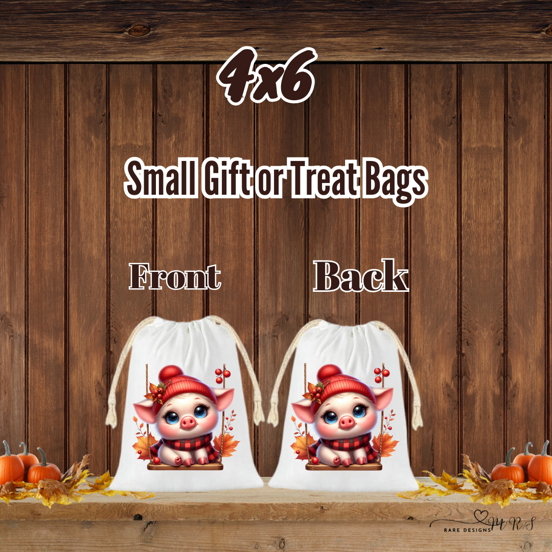 Fall Piggy Harvest Gift Bag Collection