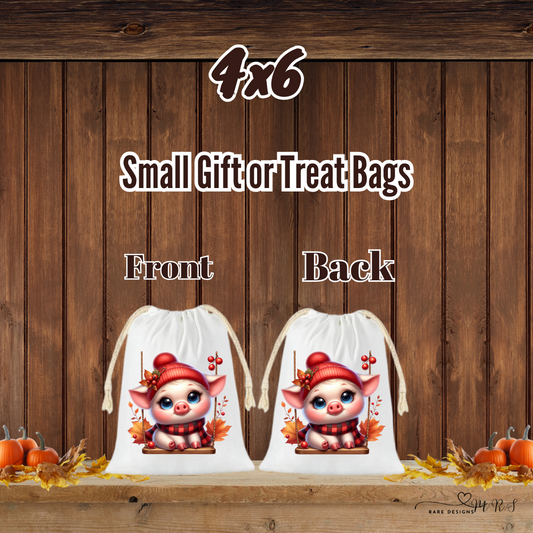 Fall Piggy Harvest Gift Bag Collection