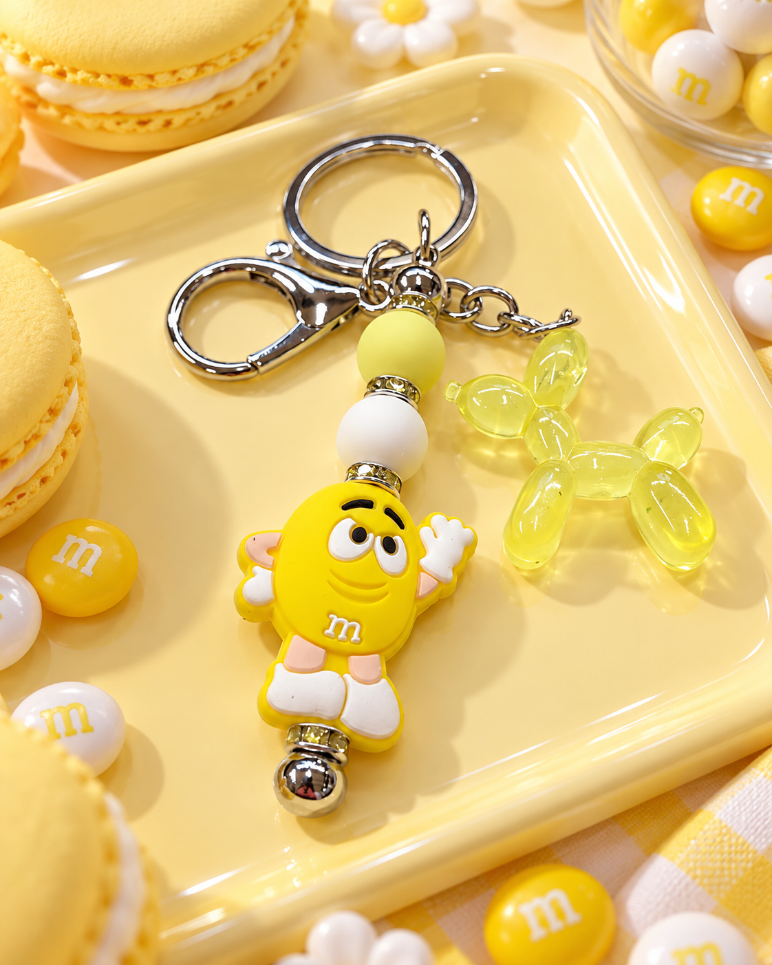 Sunshine Pop Candy Cutie Keychain with Balloon Dog Charm