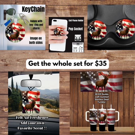 Patriotic Elk Essentials Bundle — 30oz or 40oz Stainless