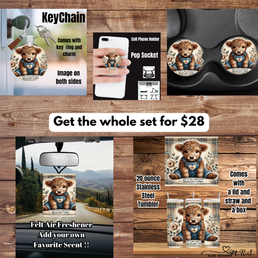 Highland Cuddle-Cub Essentials Bundle (Just a Girl Who Loves Highland Cows)