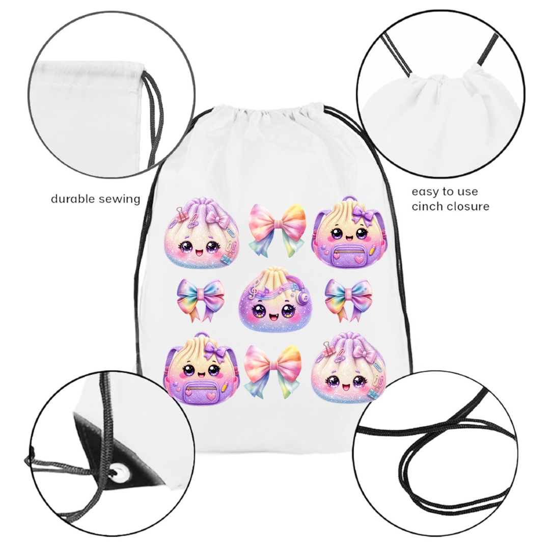 "Dream Big, Study Bright" Drawstring Backpack