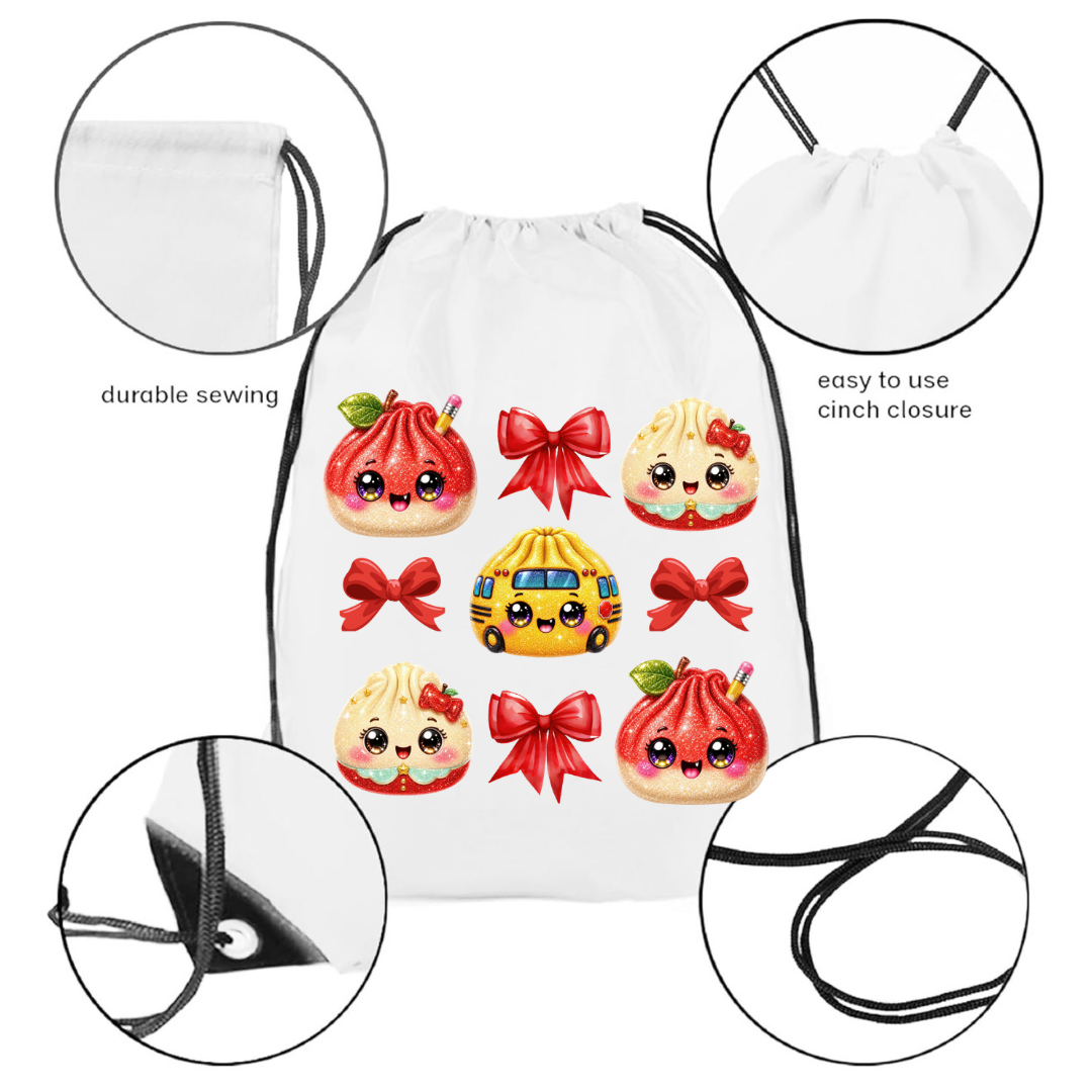 "Apple of My Eye" Drawstring Backpack