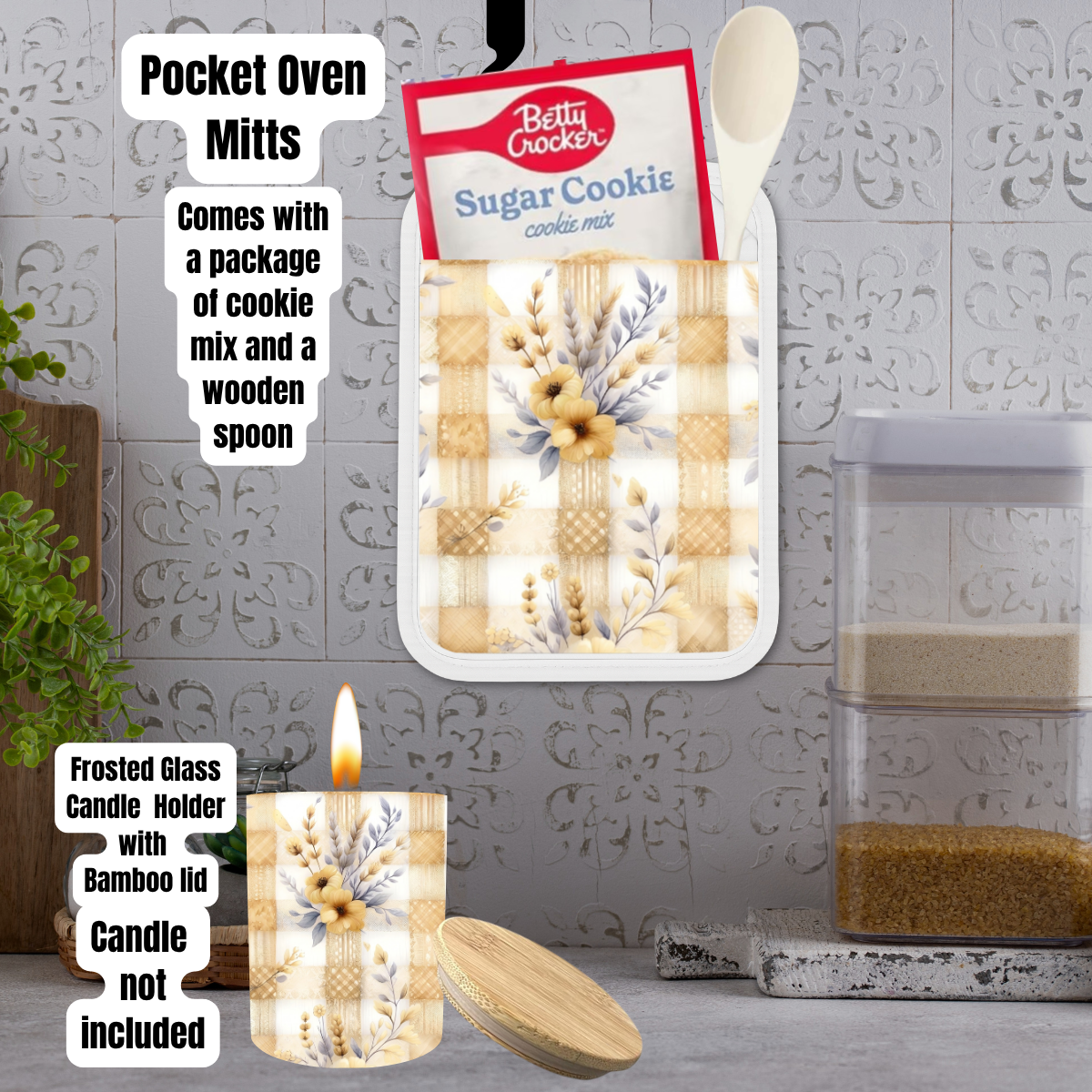 Golden Meadow Cottage Kitchen Essentials Gift Set (Individual or Full Bundle)