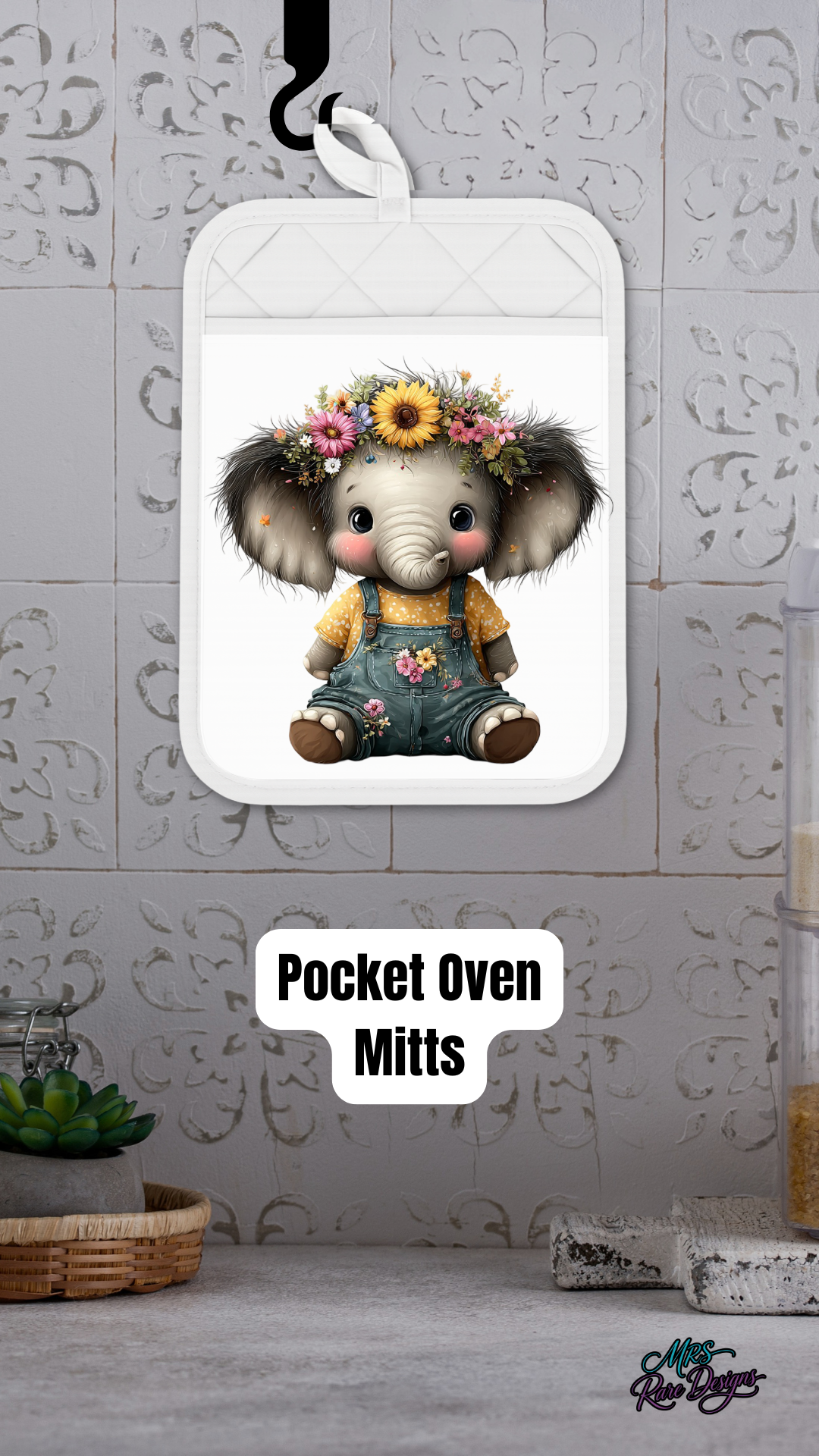 Sunny Bloom Elephant Pocket Mitt™