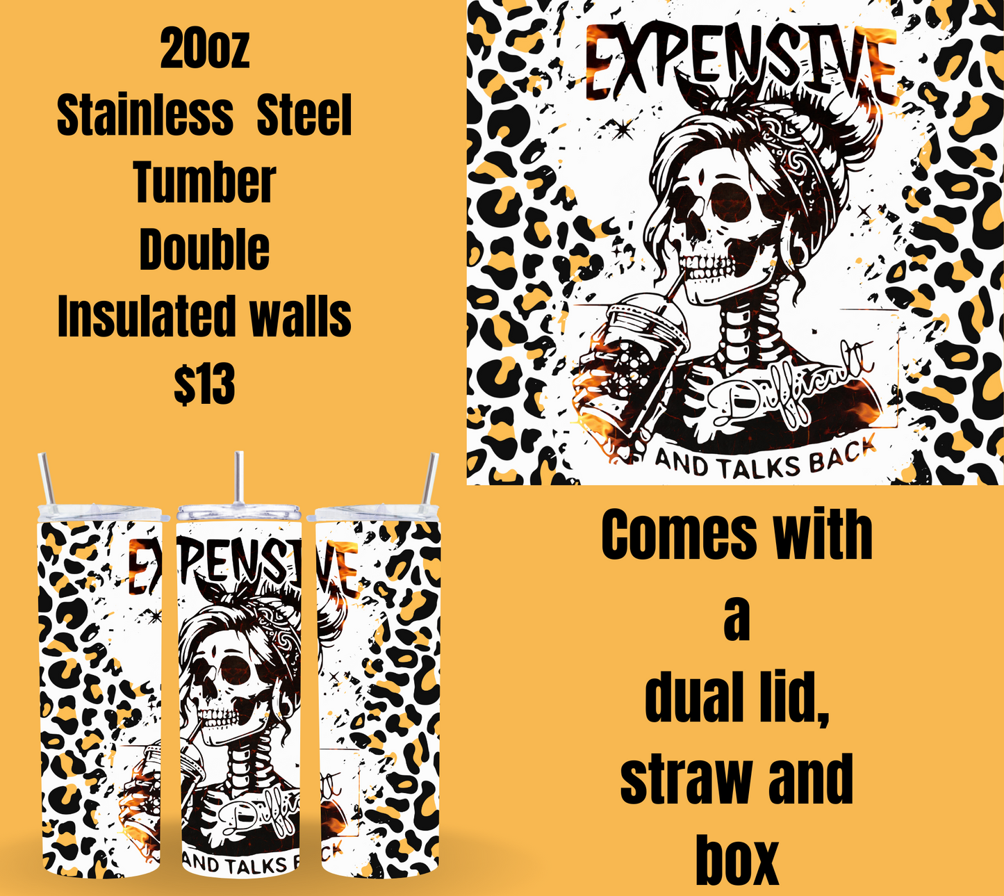 Rebel Spirit Stainless Steel Tumblers