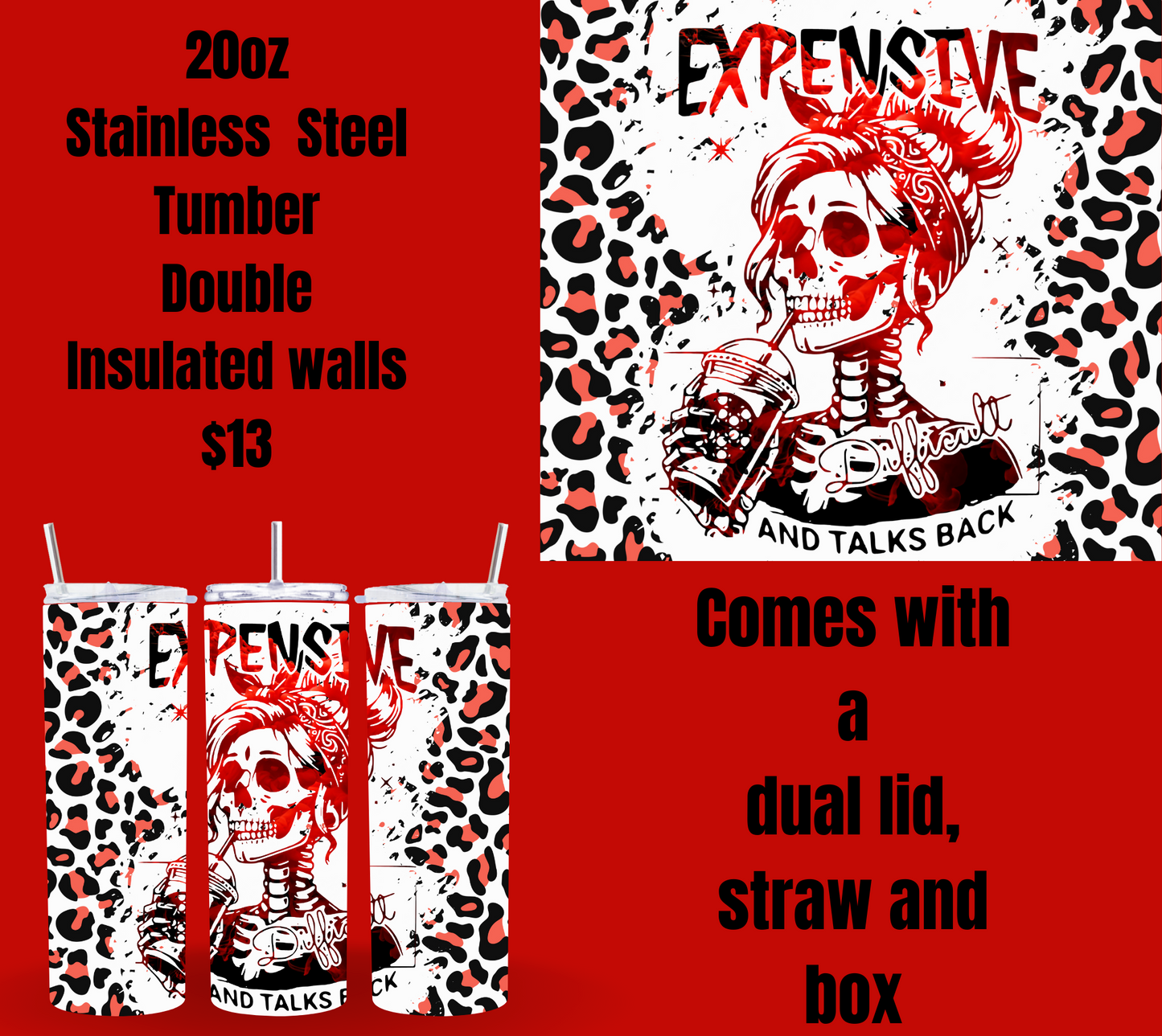 Rebel Spirit Stainless Steel Tumblers
