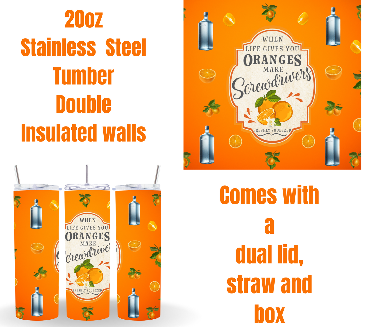 Citrus Sipper Collection - Stainless Steel Insulated Tumblers