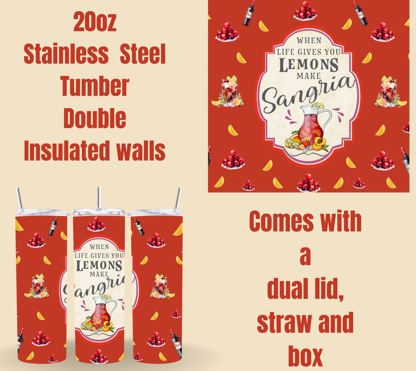 Citrus Sipper Collection - Stainless Steel Insulated Tumblers