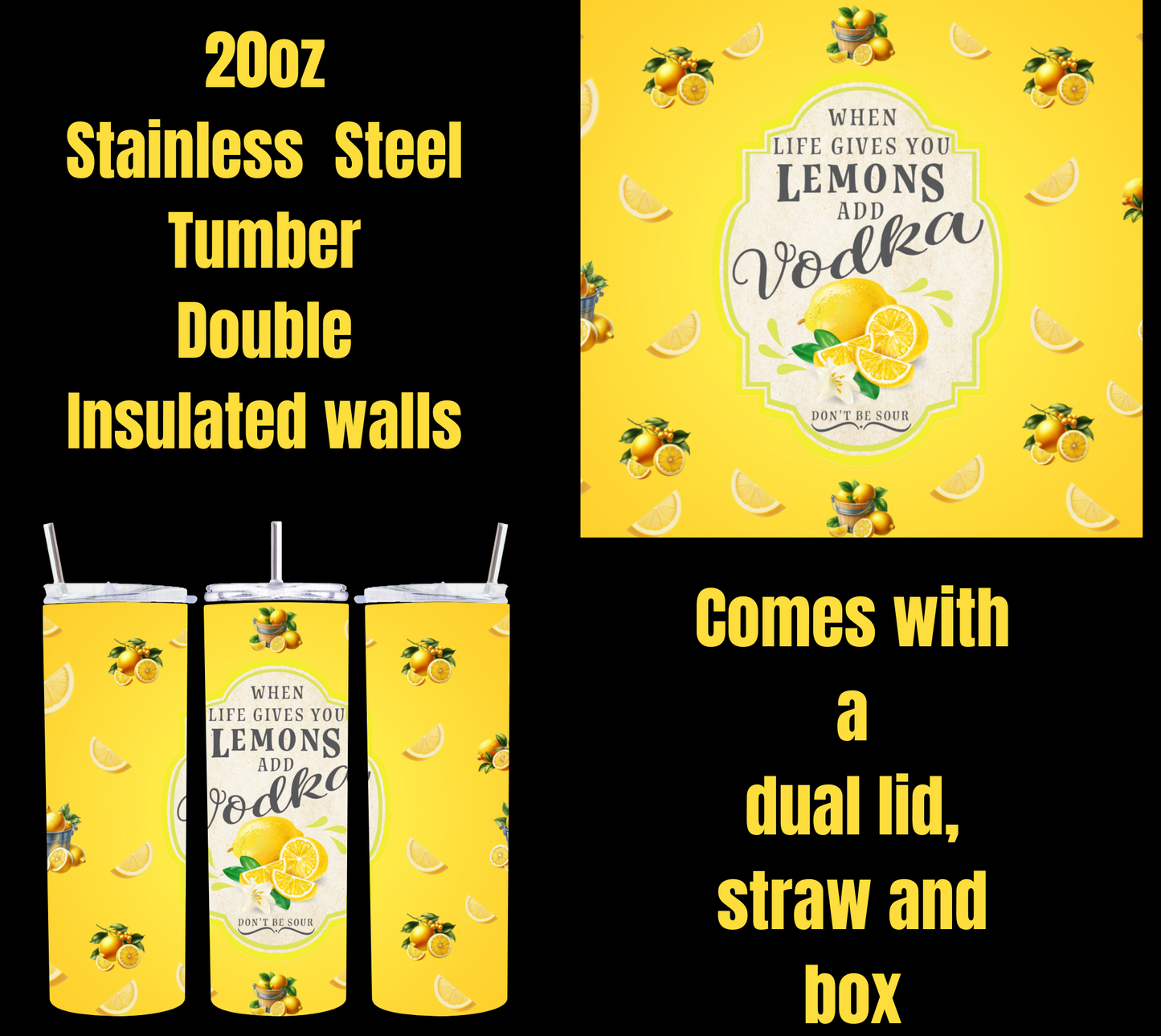 Citrus Sipper Collection - Stainless Steel Insulated Tumblers