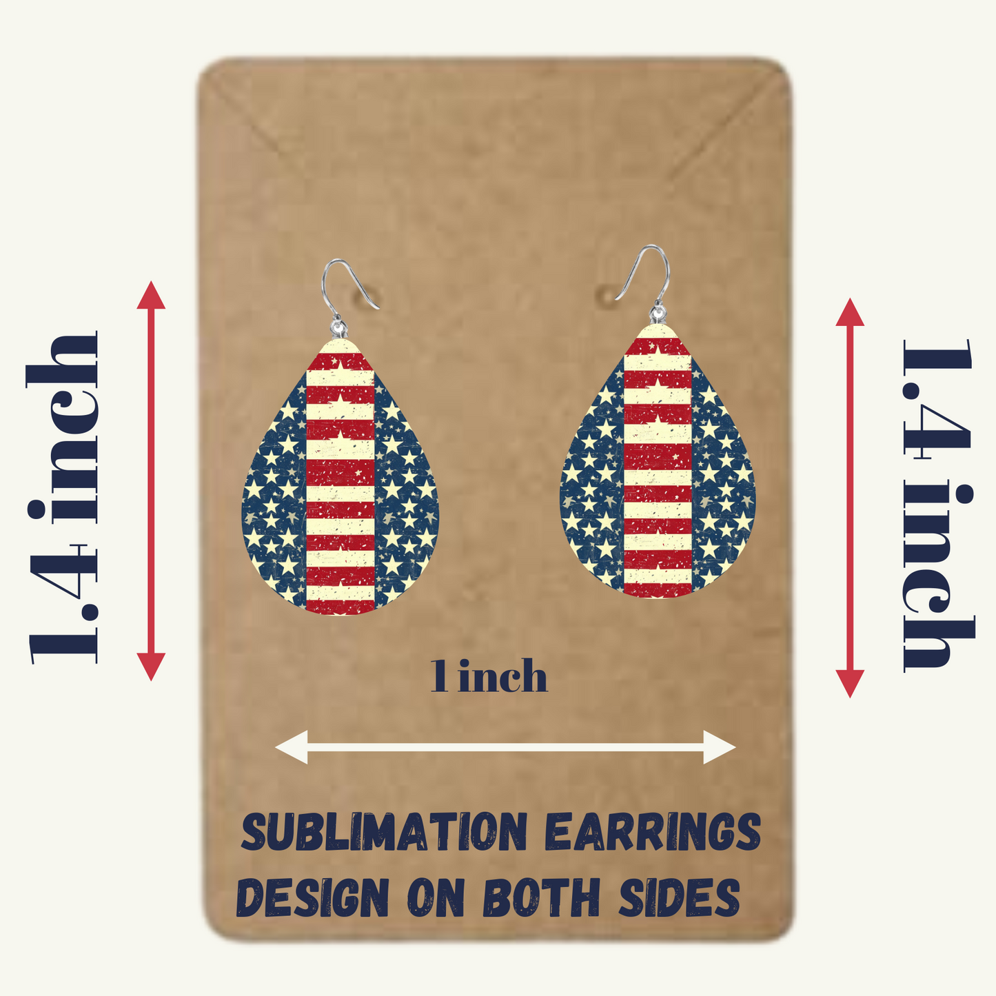 Patriotic Charm Sublimation Earring Collection