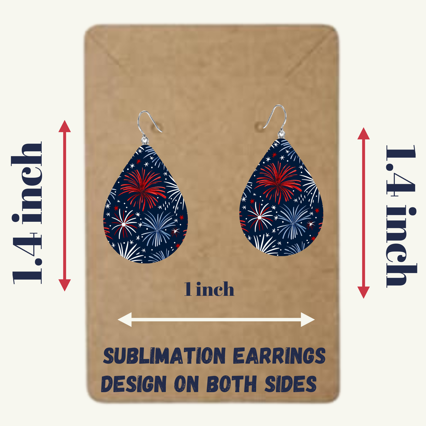 Patriotic Charm Sublimation Earring Collection