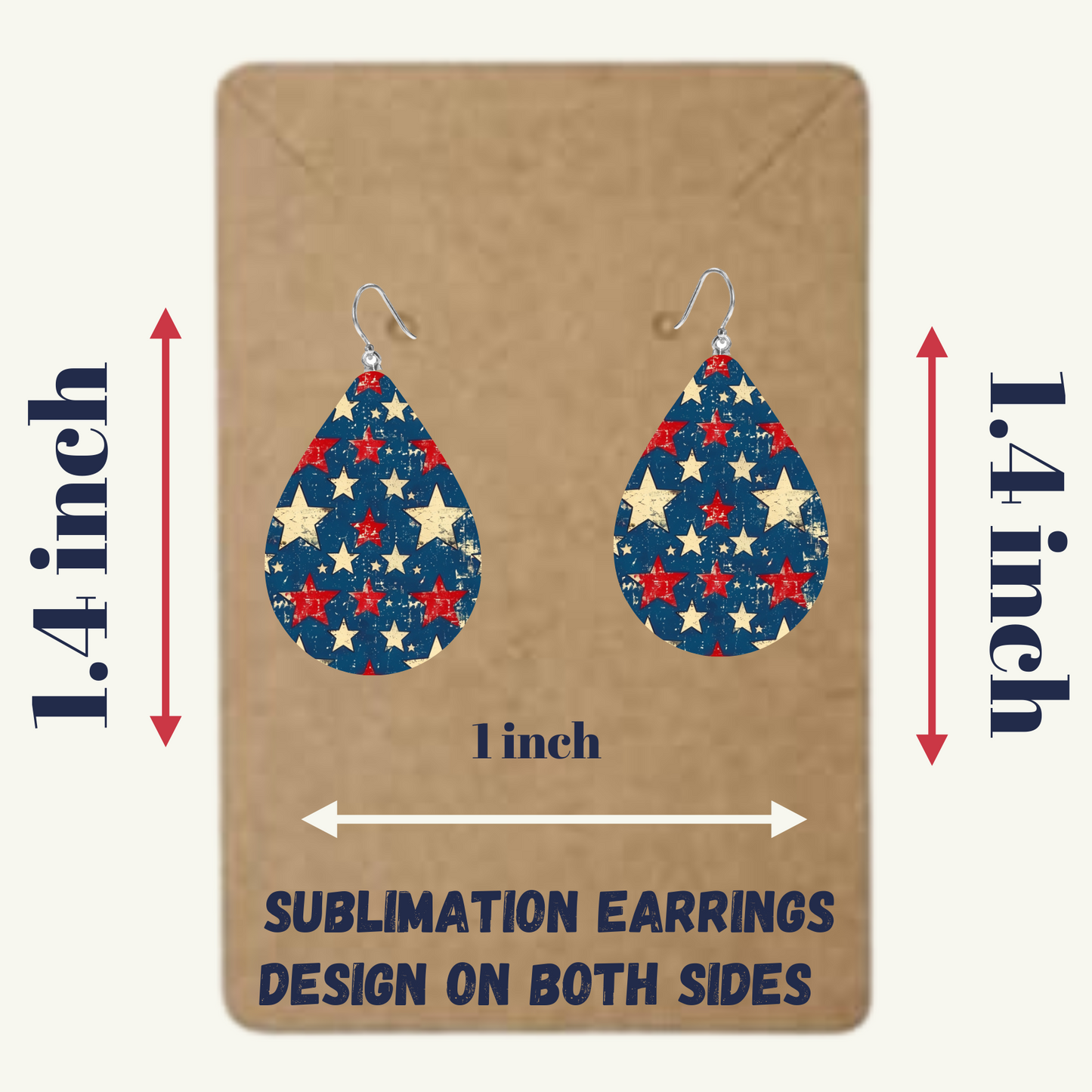 Patriotic Charm Sublimation Earring Collection
