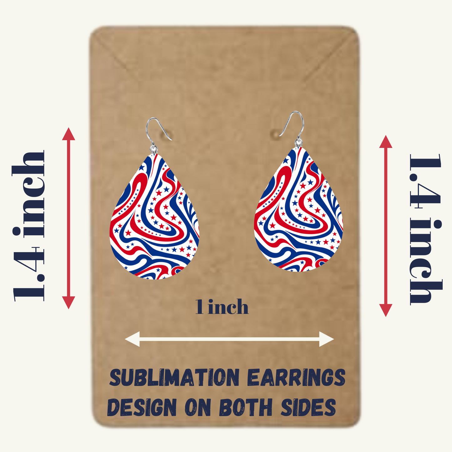 Patriotic Charm Sublimation Earring Collection