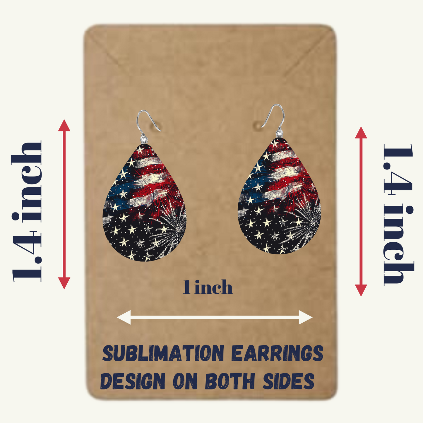 Patriotic Charm Sublimation Earring Collection