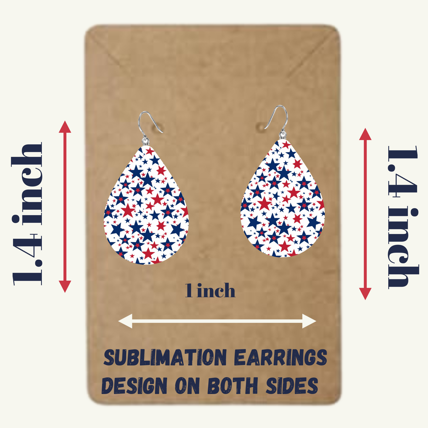 Patriotic Charm Sublimation Earring Collection