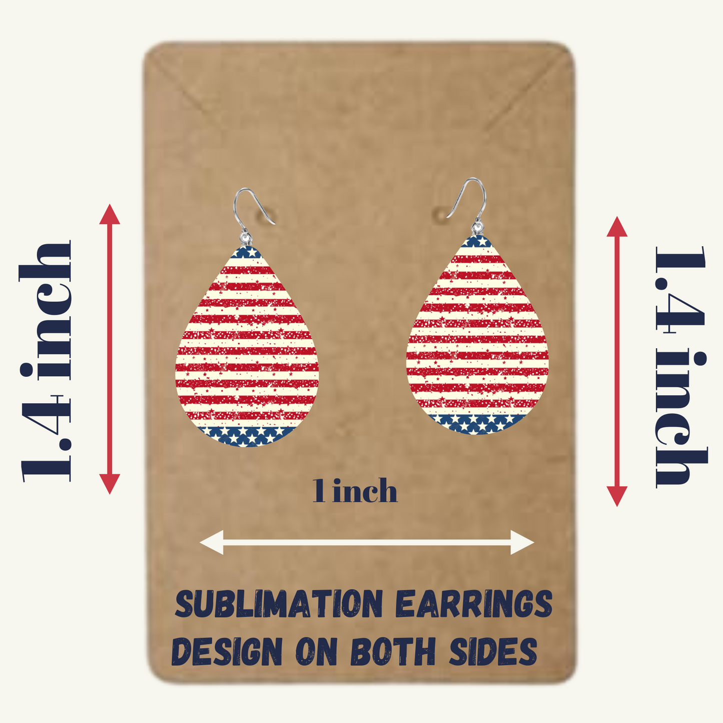 Patriotic Charm Sublimation Earring Collection