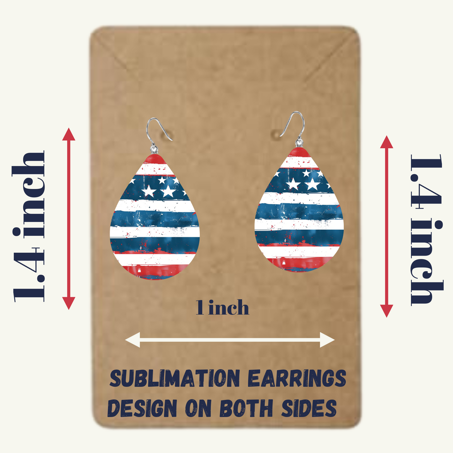 Patriotic Charm Sublimation Earring Collection