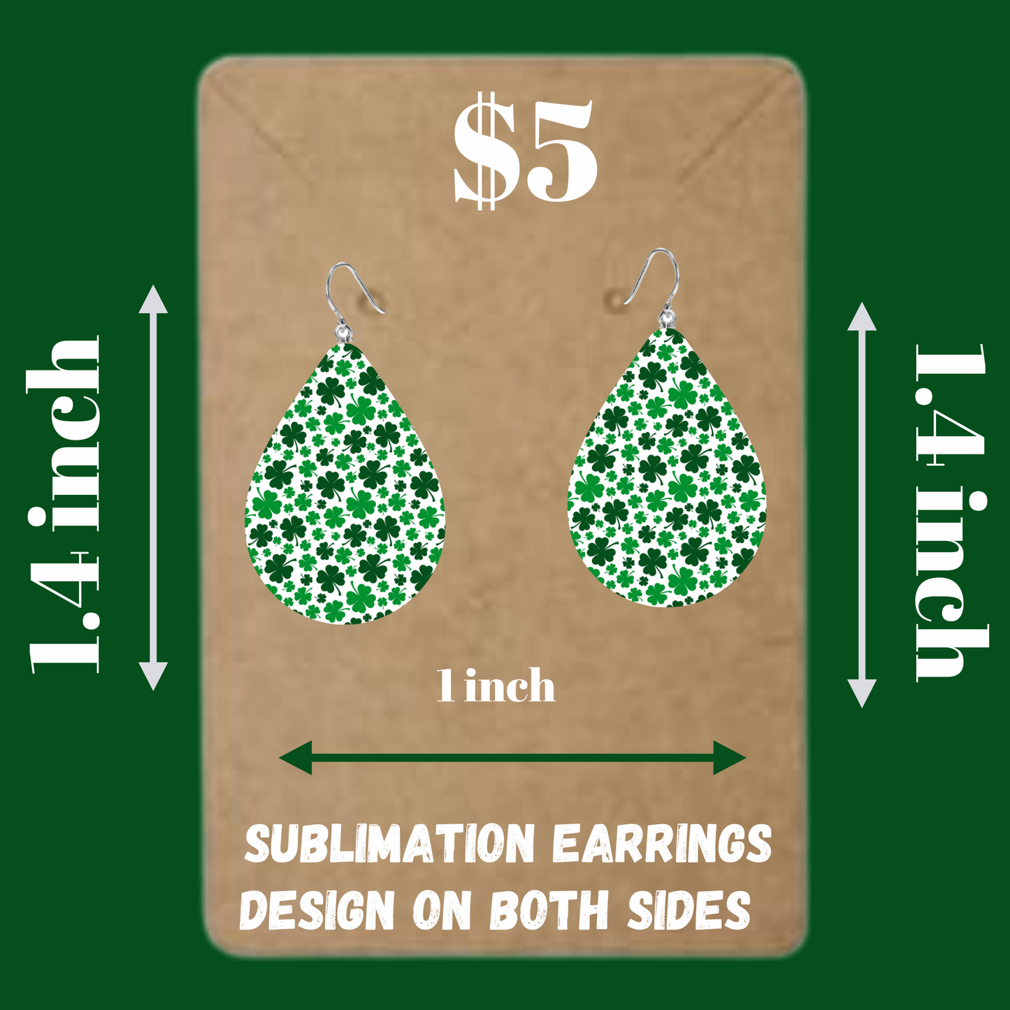 Lucky Clover Charm Earrings